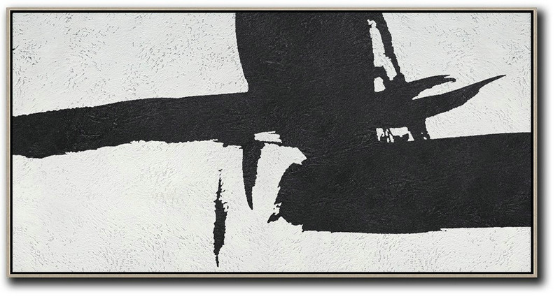 Original Abstract Painting Canvas Art,Oversized Panoramic Minimal Art On Canvas - Contemporary Art Canvas Painting